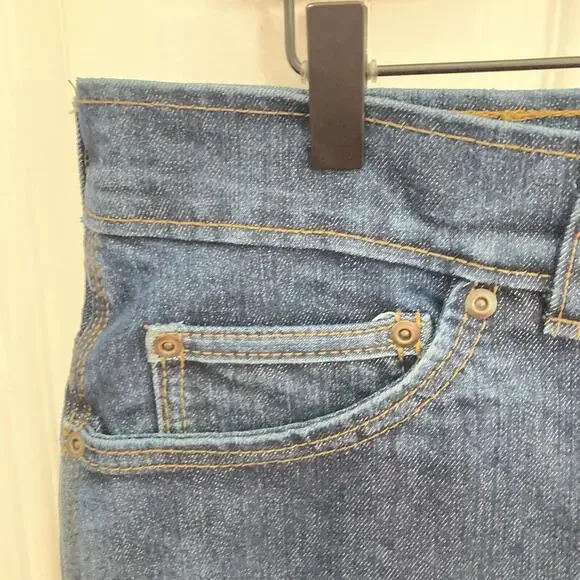 Origin Straight Leg Denim Jeans Mens 36 x 33 Dark Wash Made in Maine USA